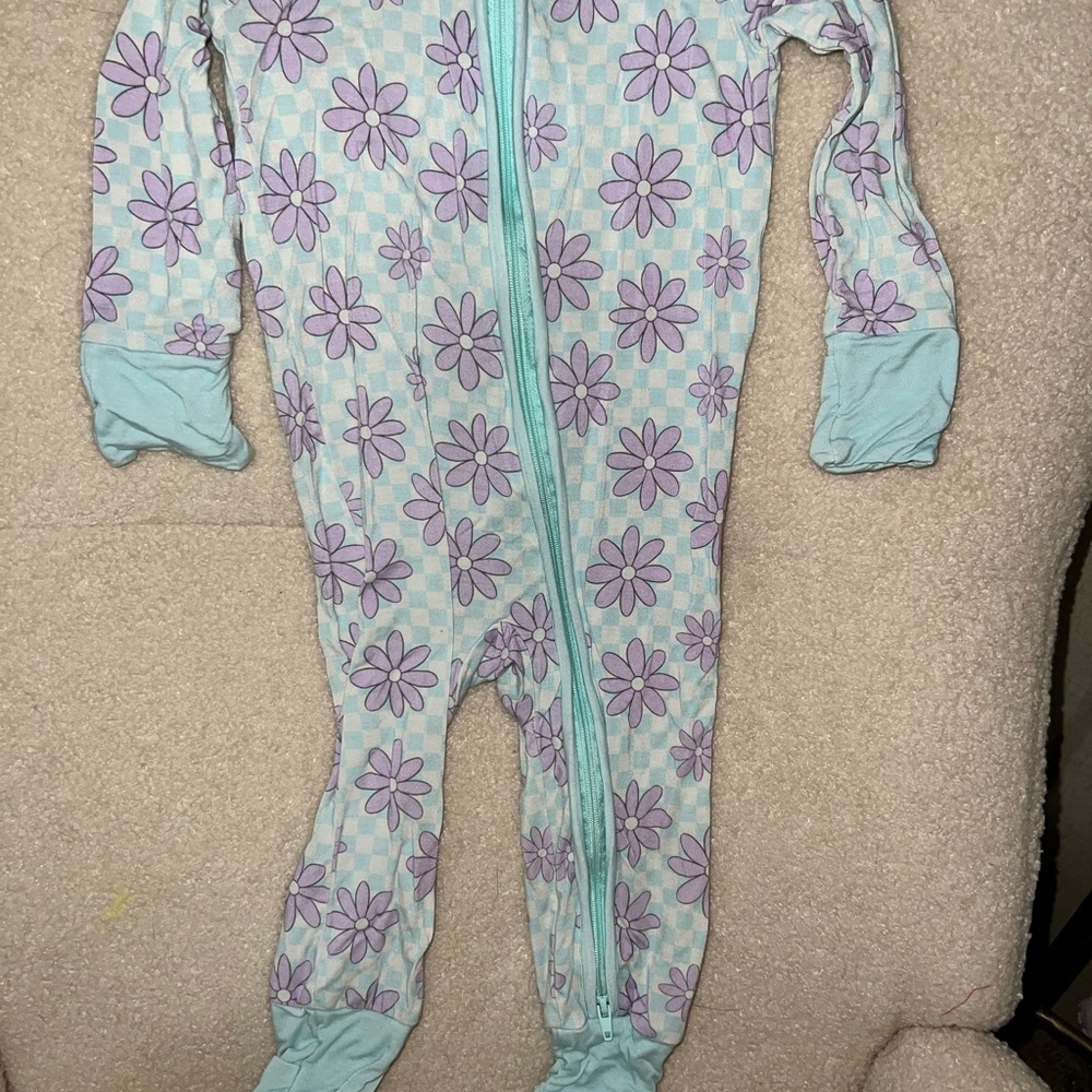 Kids One Piece with Purple Flowers